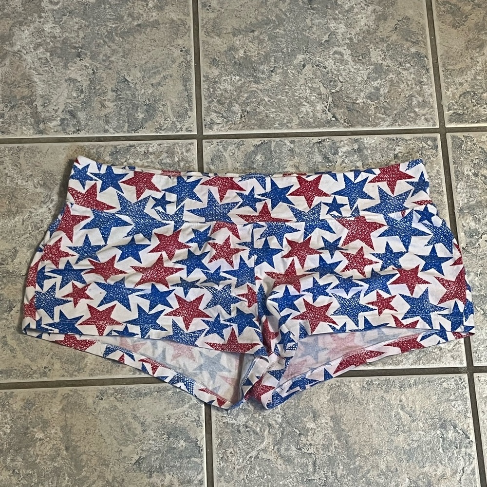 No Boundaries Starry Red, White, and Blue Athletic Shorts